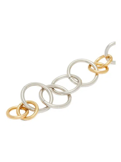 Jil Sander Two-tone Chain Necklace In Gold