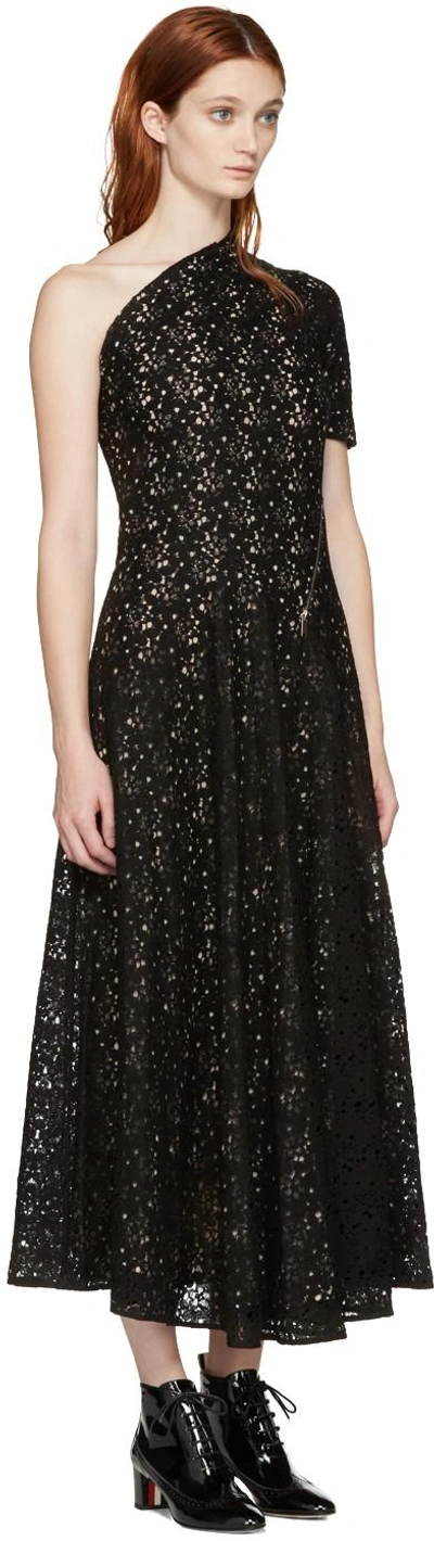 Shop Stella Mccartney Black Lace Single-shoulder Dress