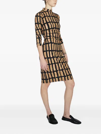 Proenza Schouler Grid-print Midi Dress