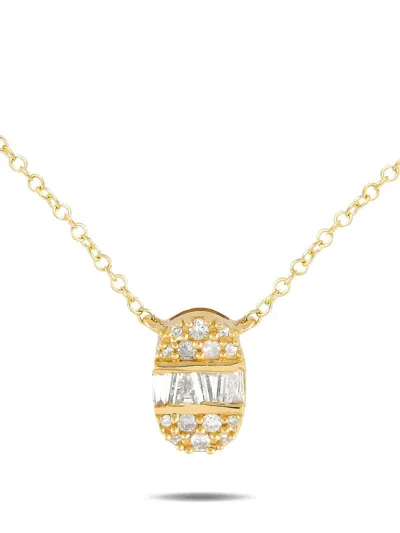 Pre-owned Lb Exclusive 14k Yellow Gold Diamond Necklace