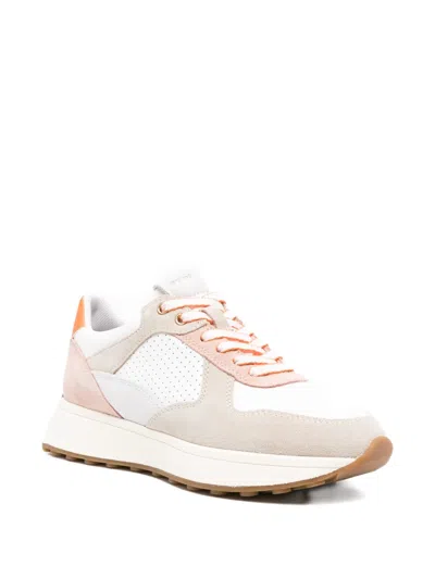 Geox Amabel Panelled Sneakers In White