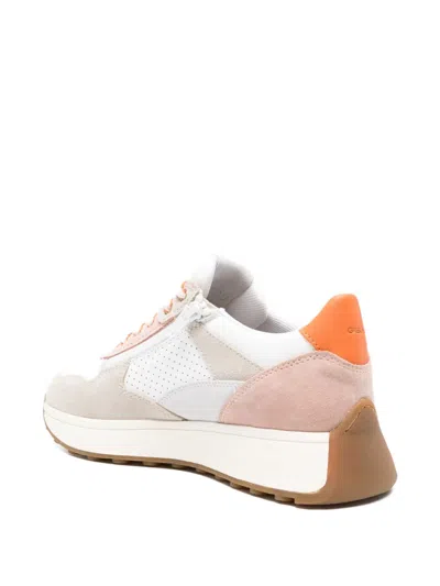 Geox Amabel Panelled Sneakers In White