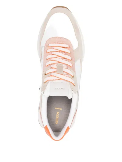 Geox Amabel Panelled Sneakers In White