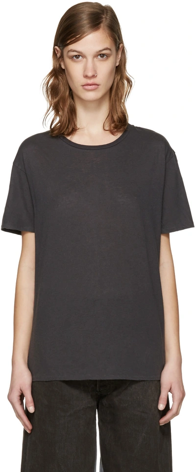 R13 Boy Cotton And Cashmere-blend T-shirt In Black