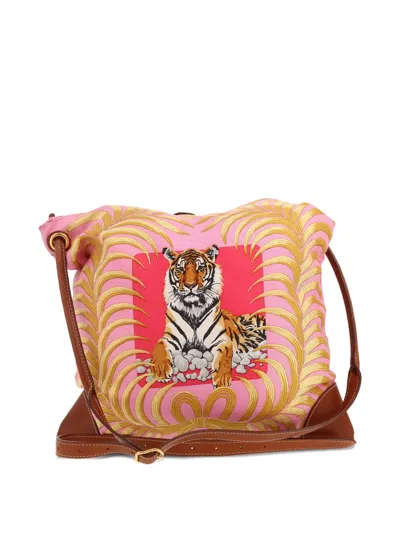 Pre-owned Hermes City Crossbody Bag In Pink