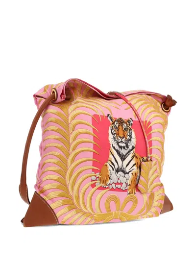 Pre-owned Hermes City Crossbody Bag In Pink