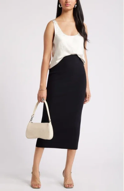 Open Edit Luxe Sculpt Maxi Skirt