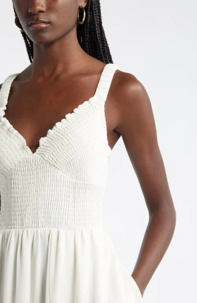 Nordstrom Smocked Bodice Sleeveless Midi Dress