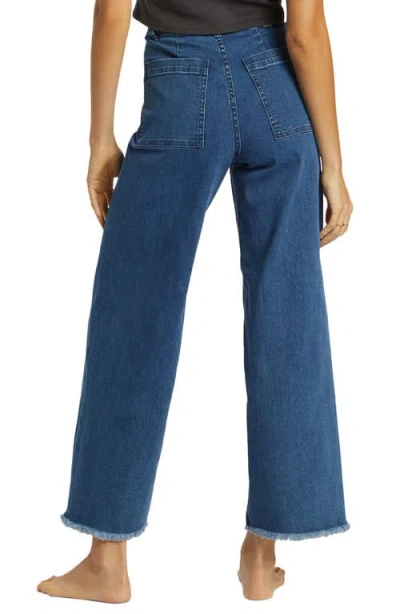Billabong Free Fall Fray Hem Stretch Wide Leg Jeans
