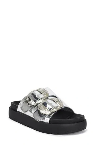 Azalea Wang Chantaye Metallic Slide Sandal