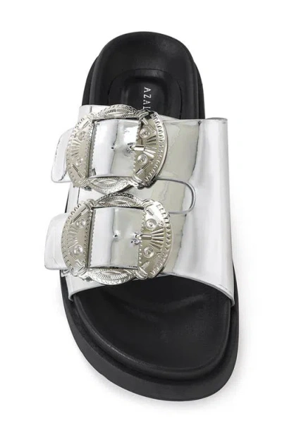 Azalea Wang Chantaye Metallic Slide Sandal