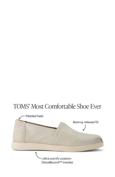 Toms Womens Alpargata Natural Metallic Linen Stripe