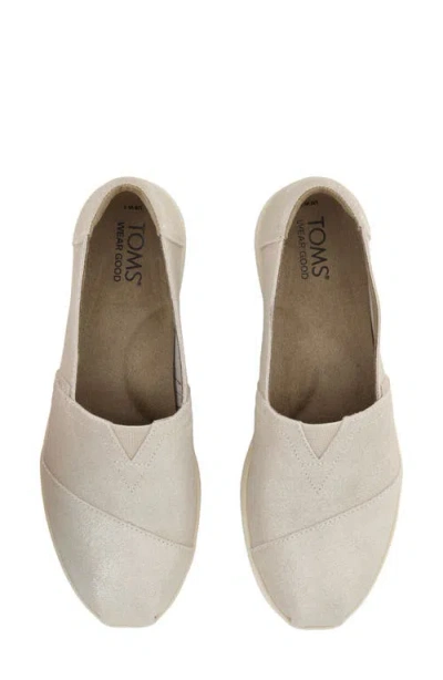 Toms Womens Alpargata Natural Metallic Linen Stripe