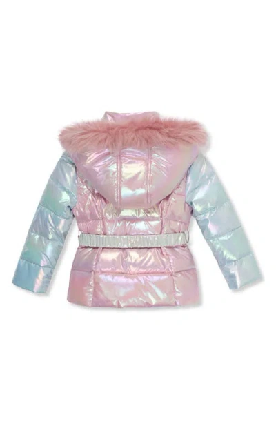 Peek Aren't You Curious Kids' Colorblock Iridescent Quilted Puffer Jacket