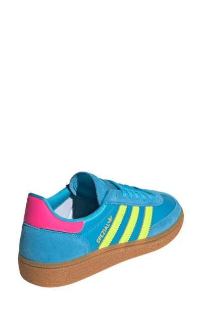 Adidas Originals Handball Spezial Sneakers In Cyan Suede And Fabric