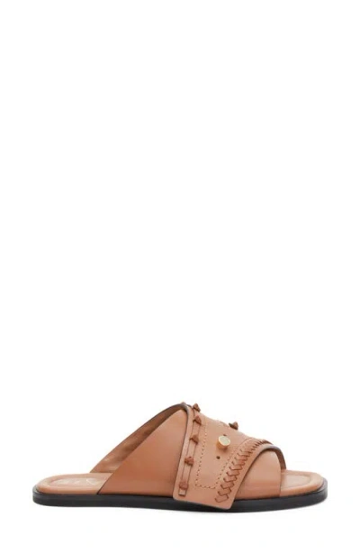 3.1 Phillip Lim Crossover Slide Sandal With Leather Craft