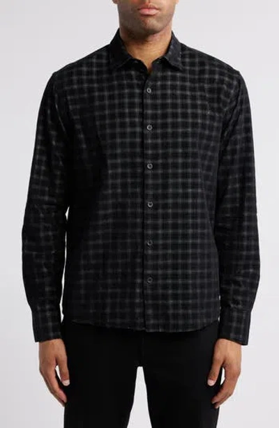 Robert Barakett Southland Plaid Corduroy Button-up Shirt