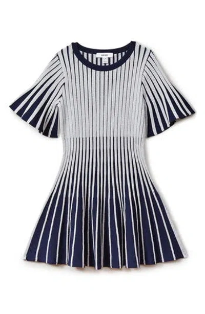 Reiss Kids' Ice Sr. Metallic Rib Dress