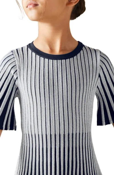 Reiss Kids' Ice Sr. Metallic Rib Dress