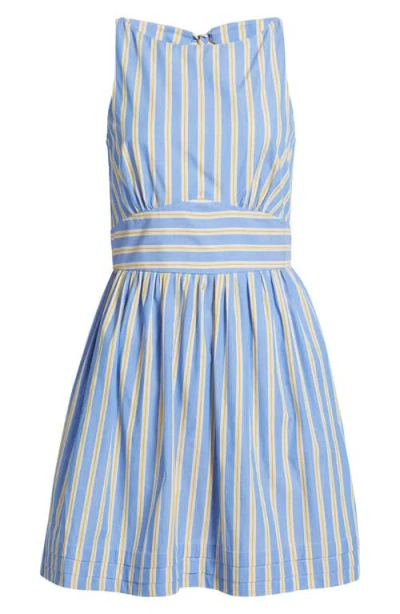 Saylor Renee Stripe Cotton Ppolin Minidress