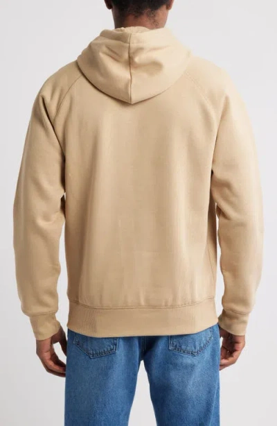 Carhartt Hooded Chase Sweat Camel In Neutral