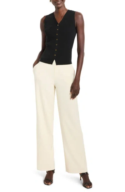 Nic + Zoe Stretch Suiting Lenox Wide Pants In Canvas