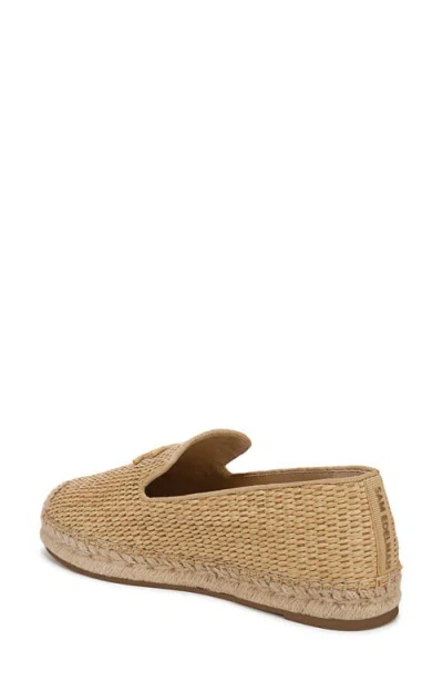Sam Edelman Kathleen Espadrille Flat Loafer Sand Dune Faux Raffia