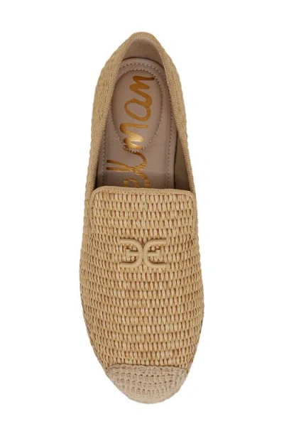 Sam Edelman Kathleen Espadrille Flat Loafer Sand Dune Faux Raffia