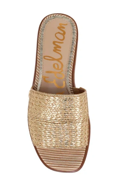 Sam Edelman Sabrina Mule Slide Sandal Sunny Gold Raffia