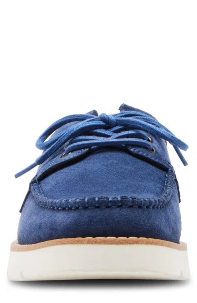 Steve Madden Kolt Moc Toe Derby In Blue