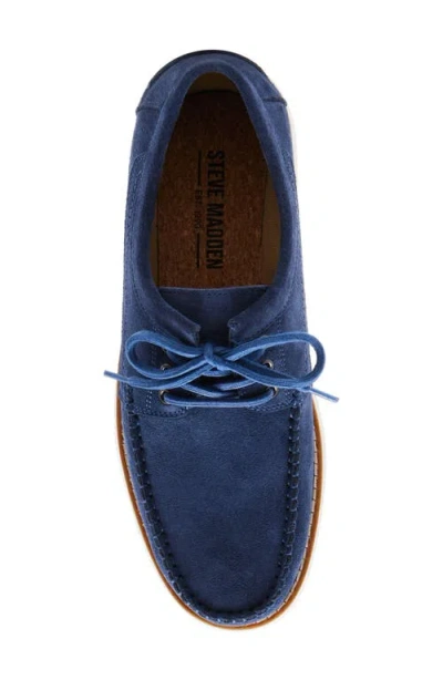 Steve Madden Kolt Moc Toe Derby In Blue