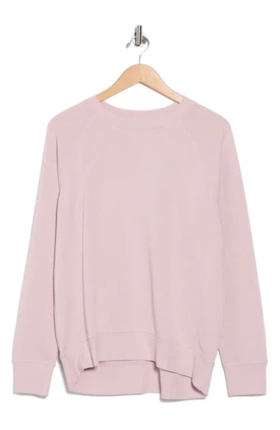 Zella Luxe French Terry Sweatshirt In Pink