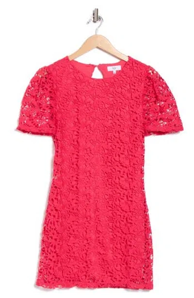 Nsr Angelique Puff Sleeve Lace Minidress