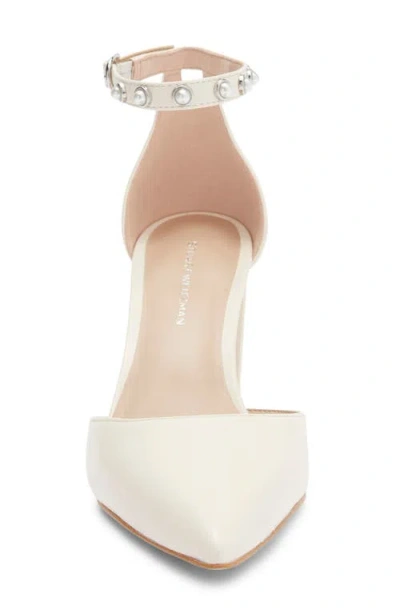 Stuart Weitzman Faux Pearl Block Heel Pump