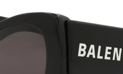 Balenciaga Rectangular Acetate Sunglasses In Black