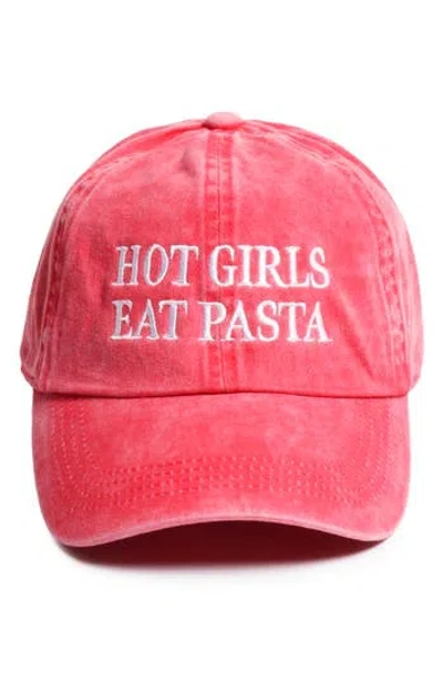 David & Young Hot Girls Eat Pasta Cotton Baseball Cap