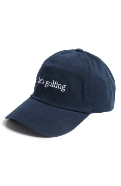 David & Young He's Golfing Cotton Baseball Cap