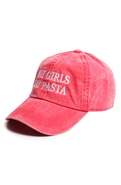 David & Young Hot Girls Eat Pasta Cotton Baseball Cap