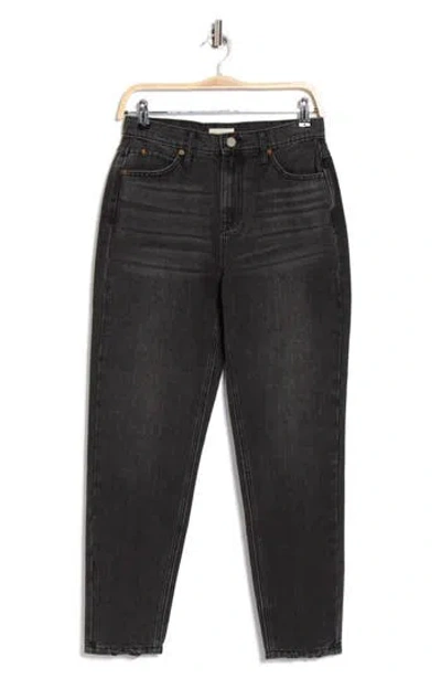 Nicole Miller High Waist Tapered Jeans In Black