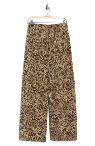 Asos Design Baggy Straight Leg Jeans In Animal Print