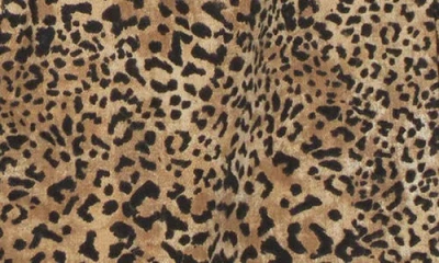 Asos Design Baggy Straight Leg Jeans In Animal Print