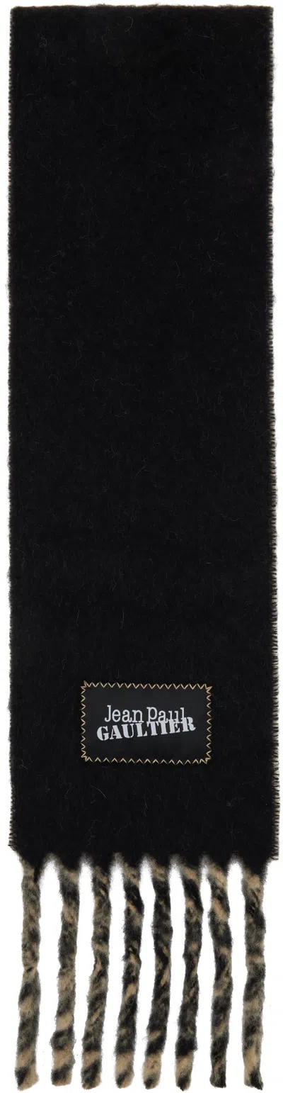 Jean Paul Gaultier Beige & Black Alpaca Scarf