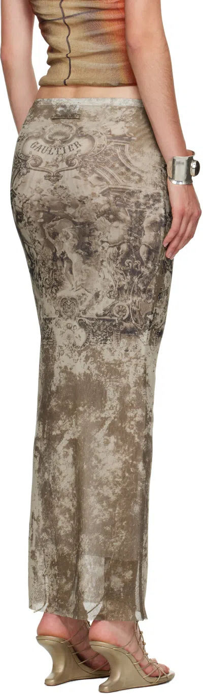 Jean Paul Gaultier Beige 'the Long Médaillon' Midi Skirt