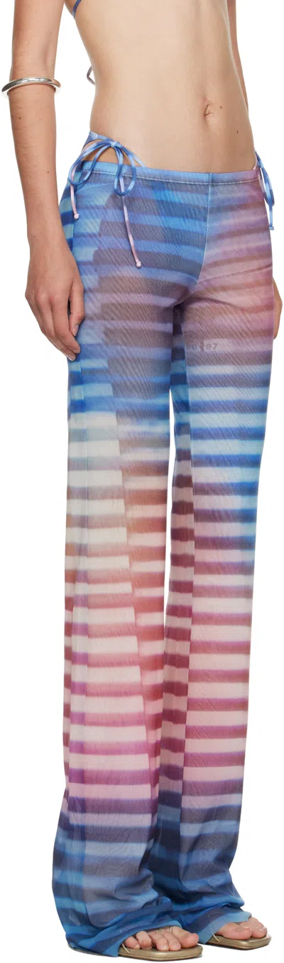 Jean Paul Gaultier Blue & Pink 'the Air' Lounge Pants
