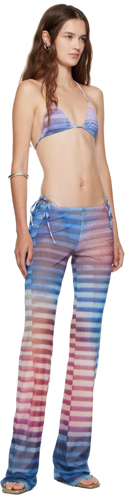 Jean Paul Gaultier Blue & Pink 'the Air' Lounge Pants