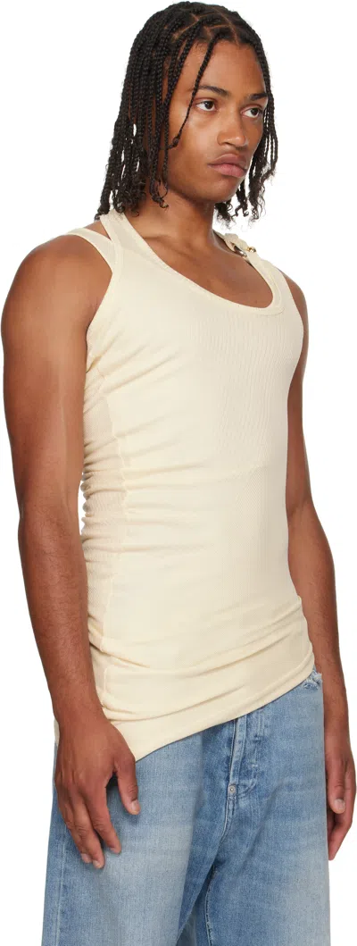 Jean Paul Gaultier Ribbed Twisted Double Layer Piercing Tank Top