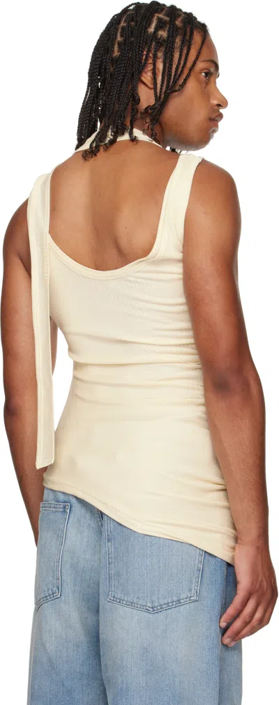 Jean Paul Gaultier Ribbed Twisted Double Layer Piercing Tank Top