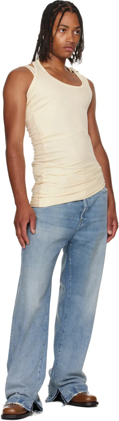 Jean Paul Gaultier Ribbed Twisted Double Layer Piercing Tank Top