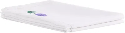 Gohar World Two-pack White 'á Jour & Flora' Embroidery Dinner Napkins