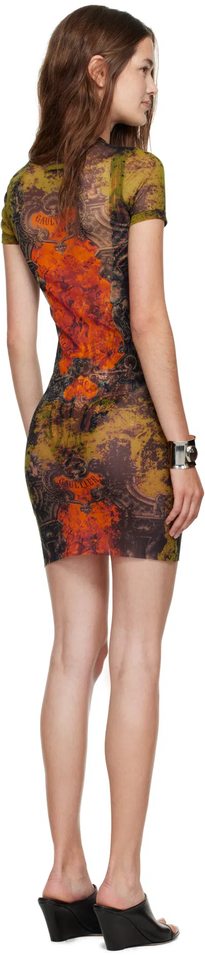 Jean Paul Gaultier Medallion Mesh Mini Dress
